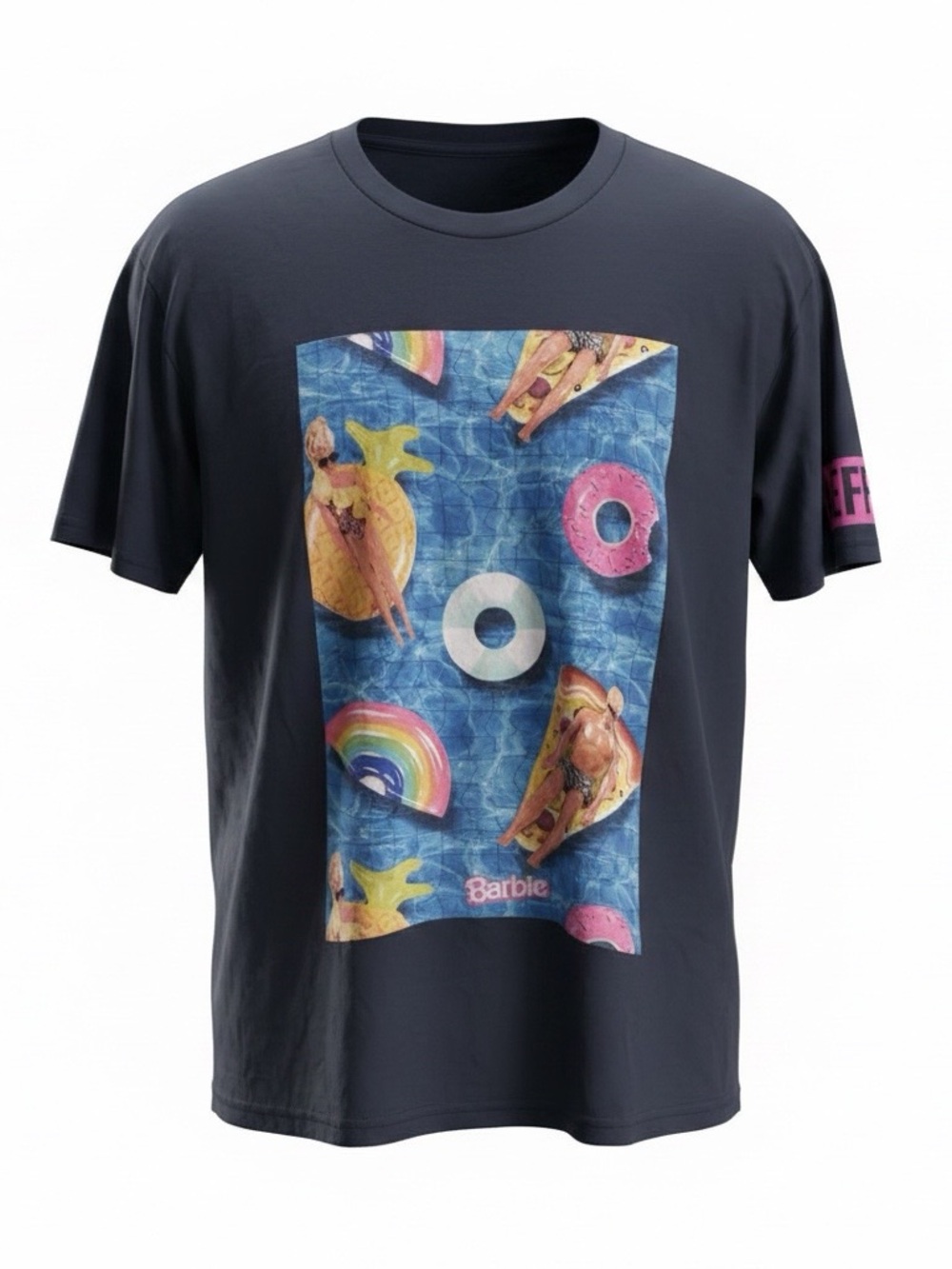 NWOT Neff x Barbie Blue Tee Colorful Swim Pool Barbie &‎ Ken Graphic Men Medium